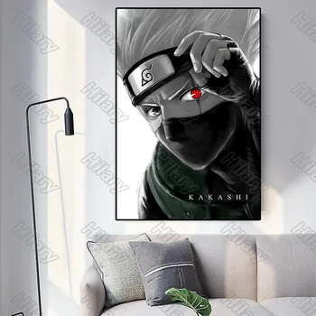 Japonų Anime Naruto Kakashi Kietas Plakatas Drobės Tapybos Sienos Menas Namų Puošmena Gyvenamasis Kambarys ir Miegamasis Frameless