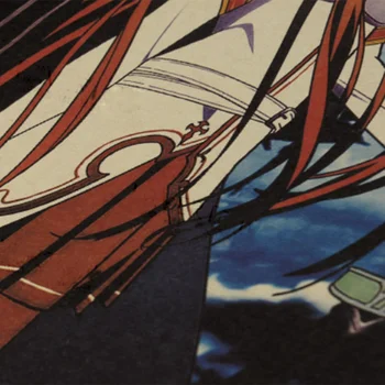 Japonų Anime, Sword Art Online Geros Kokybės Dažymas Padengtas Plakatas Baltoji Knyga, Durų Kambaryje, Baras, Sienų Dekoras Vaikas Miegamojo Derliaus