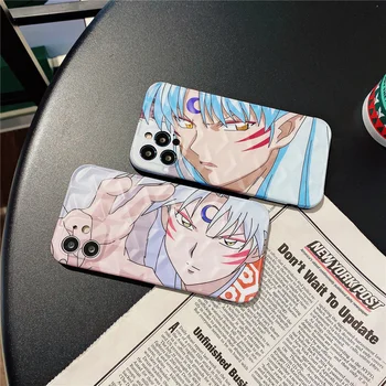 Japonų manga Inuyasha Sesshoumaru Telefono dėklas Skirtas iphone 12 mini Pro 11 X XS Max XR 7 8 Plius 3D komiksų Silicio Minkštas Viršelis Coque