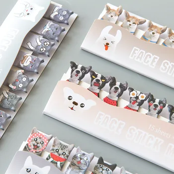 Japonų Stiliaus Katė, Šuo 3D Lipnios N Kartų Memo Pad Sticky Notes Žymą Mokyklos Buveinė Tiekimo