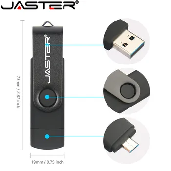 JASTER Karšto Pardavimo 4GB 8gb 16gb 32gb, USB 2.0 Flash Drive, Išmanusis telefonas mobilus dvigubai uosto OTG dual pen ratai pendrive memory stick