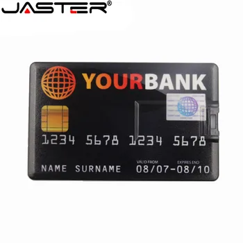 JASTER Naujų vandeniui Super Slim Kredito Kortelė USB Flash Drive 64GB 32GB pen ratai 4G, 8G 16G banko kortele modelis Memory Stick