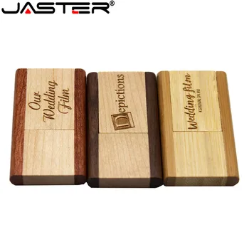 JASTER Sukasi medinis usb atmintukas pendrive 2GB, 4GB 8GB 16gb 32gb memory stick, usb, daugiau nei 1 vnt. nemokamai PRISIJUNGTI