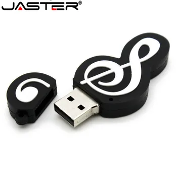 JASTER USB Blykstė Bellek Muzikos Pasaulyje USB Stick Mini Pastaba Atminties Diską, USB Pen Drive 4GB 8GB 16GB 32GB 64GB Pendrives USB 2.0 Rakto