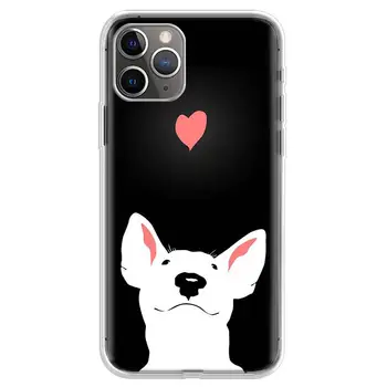 Jautis Terjeras Šuo, Šuniukai, Telefono dėklas Skirtas Apple iPhone 7 8 Plius 11 12 Mini Pro 10 X XS XR 6 6S 5 5S SE Max Soft Aišku, Silikono
