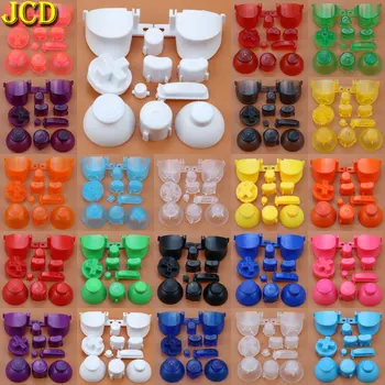 JCD, Pilnas komplektas L R ABXY Z Klaviatūros Mygtukai su 3D Thumbsticks Dangteliai, GameCube už NGC D Pagalvėlės Power ON OFF Mygtukus
