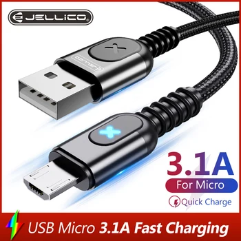 Jellico 3.1 Micro USB Kabelis 1,2 m, Duomenų Sinchronizavimas Greito Įkrovimo Laidą 
