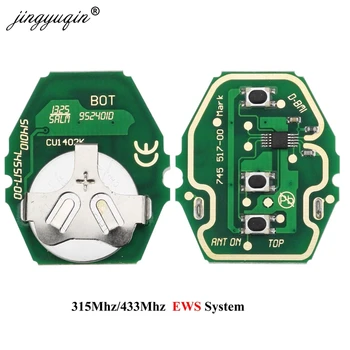 Jingyuqin 3 Mygtukas Nuotolinio Automobilio Raktas Kontrolės plokštės BMW EWS X3 X5, Z3 Z4 1/3/5/7 1 3 5 7 X3 X5, Z3 Serijos išankstinio perspėjimo Sistemą