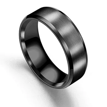 JIOROMY 2020 Naujas Mados 8mm Klasikinis Žiedas Vyrų 316L Nerūdijančio Plieno Papuošalai Vestuvių Žiedą Žmogus