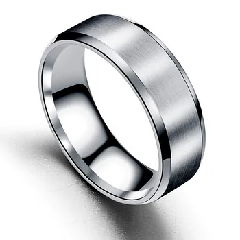 JIOROMY 2020 Naujas Mados 8mm Klasikinis Žiedas Vyrų 316L Nerūdijančio Plieno Papuošalai Vestuvių Žiedą Žmogus
