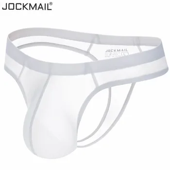 JOCKMAIL Seksualus apatinis trikotažas vyrams Jockstrap G string vyrų bikini tanga Gėjų Apatiniai Thong vyriškos trumpikės calzoncillos cuecas slydimo homme