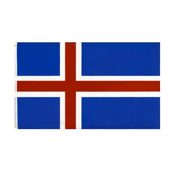 Johnin 90X150cm raudonojo kryžiaus yra, isl islandijos vėliava
