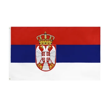 Johnin 90X150cm RS, SRB Republika Srbija Serbijos vėliava