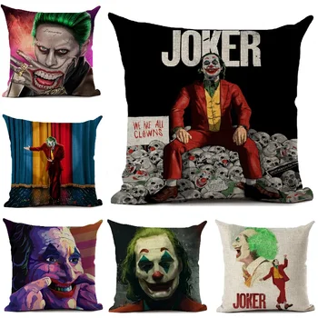 Joker Pagalvėlė Padengti Klounai Spausdinti Pagalvę Padengti Gyvenamasis Kambarys su Sofa-Dekoratyvinis Mesti Pagalvės Namų Puošybai Užvalkalas 45*45cm