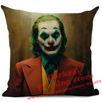 Joker Pagalvėlė Padengti Klounai Spausdinti Pagalvę Padengti Gyvenamasis Kambarys su Sofa-Dekoratyvinis Mesti Pagalvės Namų Puošybai Užvalkalas 45*45cm
