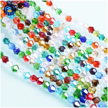 Juleecrystal 4mm Bicone Crystal Beads Spalvinga Sumaišyti Stiklo Karoliukai Papuošalai Priėmimo
