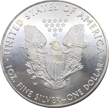 Jungtinių amerikos Valstijų 2004 M Dievu Mes tikime, 1 OZ Bauda Sidabrinės Ereliai Vienas Doleris Sidabro Padengtą Kopijuoti Proginės Monetos