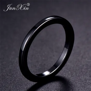Junxin 5 Spalvų Paprasta Keraminiai Žiedai Mielas Plonas Keraminiai Žiedai Elegantiška Juoda/Mėlyna/Rožinė Ponios Žiedai Moterims, Vyrams, Vestuviniai Papuošalai