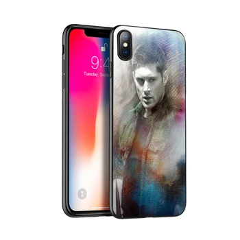 Juoda tpu case for iphone 5 5s SE 2020 6 6s 7 8 plus x 10 case for iphone XR XS 11 pro MAX atveju Antgamtinių SPN Jensen Ackles