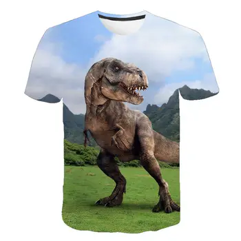 Juokinga Juros periodo Parkas, vyriški T-shirt Vyrų ir Moterų 3D Atspausdintas T-shirt Atsitiktinis Viršų Juros periodo Pasaulio Tee Cool T-shirt Vaikams