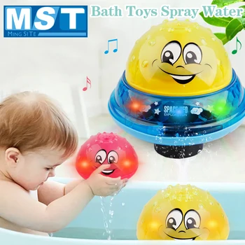 Juokinga Kūdikių Vonios Žaislų, purškiamo Vandens Purkštuvų Kamuolys Šviesos Pasukti Su Dušo kabina, Baseinas Vaikams, Žaislas Plaukimo LED Šviesos Žaislai, Vandens Žaidimai