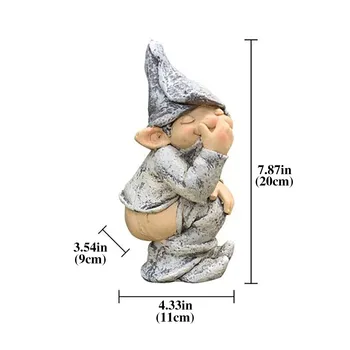 Juokinga Nykštukai Dervos Papuošalai Neklaužada Gnome Sodo Puošmena 5 Colių Statula Vyras Veja Kieme Dekoro Animacinių Filmų Statula