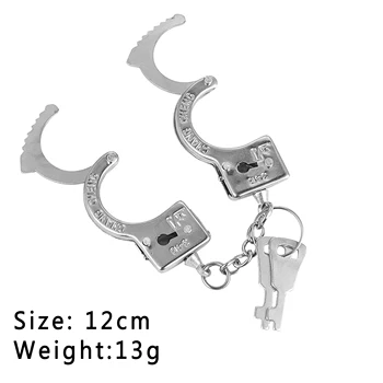 Juokinga Reikmenys, Metalo Keychain Karšto Pardavimo Naujo Dizaino Lydinio Raktų pakabukas Modeliavimas Antrankiai modelis Key Chain vyrams Geriausia Dovana
