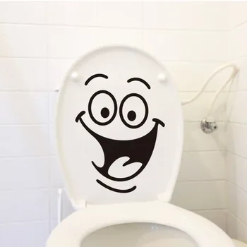 Juokinga tualeto sėdynė siena lipdukas vonios automobilio baką lango namų dekoro animacinių filmų Vonios kambario Sienų Lipdukai