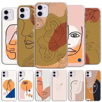 Juokinga Veido Abstraktaus Meno Tapybos Matisse Telefono Dėklai Apple iPhone, 11 Pro Max X XR XS MAX 11 Pro 7 8 6 6s Plius 5 5S SE Sunku C