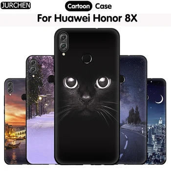 JURCHEN Atveju Huawei Honor 8X Minkštos TPU Silikono Animacinių filmų Mielas Galinio Dangtelio Huawei Honor 8X JSN-AL00 a TL00 6.5
