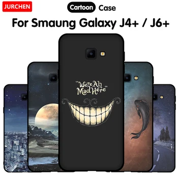 JURCHEN Silikoninis Telefono dėklas Samsung Galaxy J6 Plius J4+ Dangtis J415F J610F Minkštos TPU Coque 