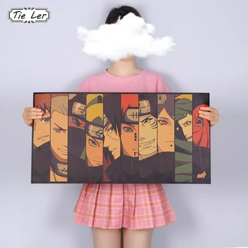 KAKLARAIŠTIS LER Klasikinis Anime Simbolių Didelis Plakatų Kolekcija Nostalgišką Retro Kraft Plakato Meno Kolekcija Dekoravimas Sienų Lipdukai