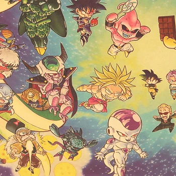 KAKLARAIŠTIS LER Meno Stiliaus Plakatą Sienų Lipdukai Anime Tapetai Goku Gohan Freskos Vaikas Apdailos 50X35cm