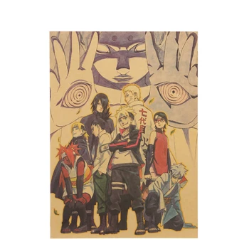KAKLARAIŠTIS LER Naruto C Stiliaus Klasikiniai Japonų Animacinių filmų, Komiksų Kraftpopieris Plakatas Retro Namų Dekoro Siena Lipdukas 51.5x36cm