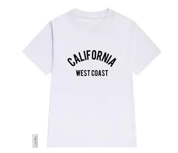 Kalifornijos west coast Moterų marškinėlius Medvilnės Atsitiktinis Juokingi marškinėliai Lady Mergina Viršuje Tee Hipster Tumblr ins Lašas Laivas NA-9