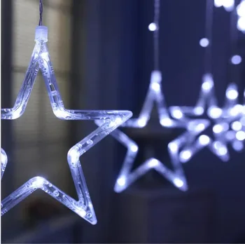 Kalėdinė Dekoracija Namuose Užuolaidų Pasakų String Šviesos diodų (LED Girliandą Kalėdų Ornamentu, naujieji Metai, Kalėdiniai Papuošalai Navidad