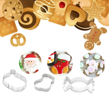 Kalėdų animacinių filmų gyvūnų nerūdijančio plieno cookie cutter 0,3 mm Storio vaisių pjaustymo mirti cupcake antspaudas pelėsių virtuvės kepimo įrankiai