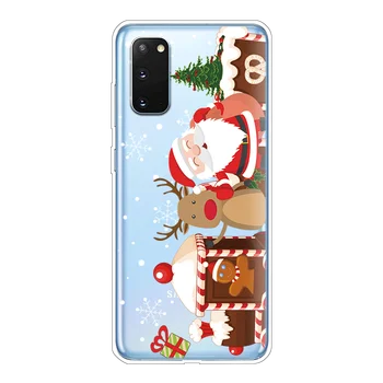 Kalėdų Animacinių filmų Minkštos TPU Case For Samsung Galaxy S20 Ultra S8 S9 S10 S10E S6 S7 Krašto Pastaba 10 Plius Lite 9 8 5 Padengti Capas Dovanos