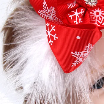 Kalėdų baby girl lankelis Kūdikio plaukų aksesuarai audinio Kaklaraištis naujagimių galvos Apdangalai, tiara headwrap Dovana Vaikams tvarstis Juostelės lankai