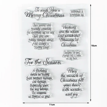 Kalėdų Citata Aišku, Antspaudus Skaidrios Silikoninės Ženklų Scrapbooking Kortelės Meno Amatų Antspaudai