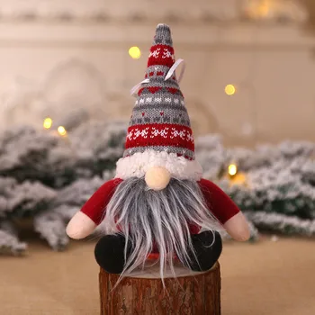 Kalėdų Dekoracijas Sėdi Laikysena Miško Lėlės Kalėdų Eglučių Papuošalai Mini Lėlės Pakabukas Naujųjų Metų Kalėdų Dekoracijos namams