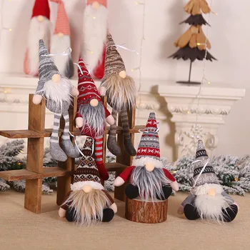 Kalėdų Dekoracijas Sėdi Laikysena Miško Lėlės Kalėdų Eglučių Papuošalai Mini Lėlės Pakabukas Naujųjų Metų Kalėdų Dekoracijos namams