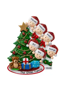 Kalėdų Eglutės Ornamentu Asmeninį Išgyveno Šeimos 2 4 6 8 Dervos Ornamentas 