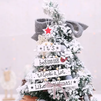 Kalėdų Kalėdų Dekoracijas Medžio Ornamentais Raštuotas Kabinti Priedai, Reikmenys, kalėdų papuošalai namo Karšto 2018