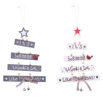 Kalėdų Kalėdų Dekoracijas Medžio Ornamentais Raštuotas Kabinti Priedai, Reikmenys, kalėdų papuošalai namo Karšto 2018