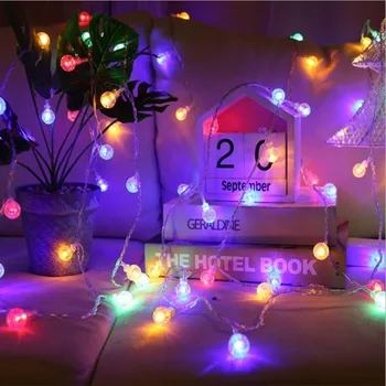 Kalėdų Kamuolys Girliandą 3/6M String Šviesos Burbulas Kamuolys Lempos Patalpų Apšvietimas Baterija USB Valdomas Pasakų Žibintai Dekoro Medžio Kambarys