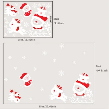 Kalėdų Lango Lipdukas Santa Claus Snaigės Lipdukai Žiemos Sienų Lipdukai Vaikams Kambariai Kalėdų, Naujųjų Metų Lango Dekoracijos naujas