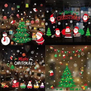 Kalėdų Langą Sienų Lipdukai Sveiki Lipdukai, Dekoras Sienos Kabintis Lipdukai Kalėdų Dekoracijas Namuose Naujųjų Metų 2021 Dovanos Natal
