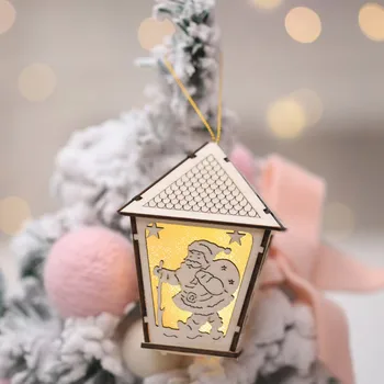 Kalėdų Medžio Apdaila LED Kabo Medinis Namas Pasakų Šviesos Naujųjų Metų Vestuvių Girliandą Naujųjų Metų Kalėdų Dekoro Namai