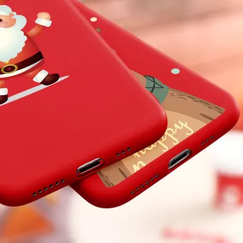 Kalėdų Senelis Merry Christmas Tree Elnias Silikono Atveju iPhone 12 11 Pro XS Max 8 7 6 6S Plius XR X 5S 5 SE 2020 Padengti Coque
